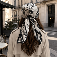 Bandana en coton 54x54cm, foulard carré avec logo personnalisé, en coton doux, pour le sport et les fêtes, vente en gros
