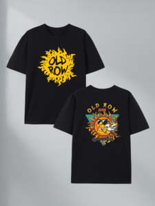Camiseta Gráfica <span class=keywords><strong>Old</strong></span> Row Sun 100% Algodón, Almacén en EE. UU., 7 Colores - Product Image 3