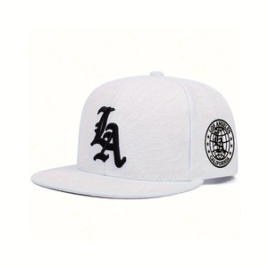 Gorra de Béisbol de Estilo Nuevo para Envío Directo Transfronterizo, Bordada, de Visera Plana, Unisex, para Protección Solar, Estilo Urbano, de 6 Paneles, Ajustable y a Rayas - Product Image 3