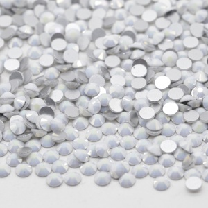 คริสตัลแวววาวทรงกลม SS6-SS20พลอยเทียมด้านหลังแบนอุปกรณ์ทำเล็บจำนวนมากแบบทำมือ - Product Image 2