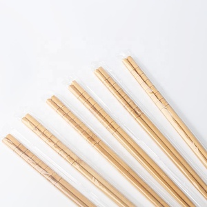Nouveauté baguettes de bambou populaires de 24cm avec logo baguettes réutilisables marron clair pour restaurant et maison - Product Image 4
