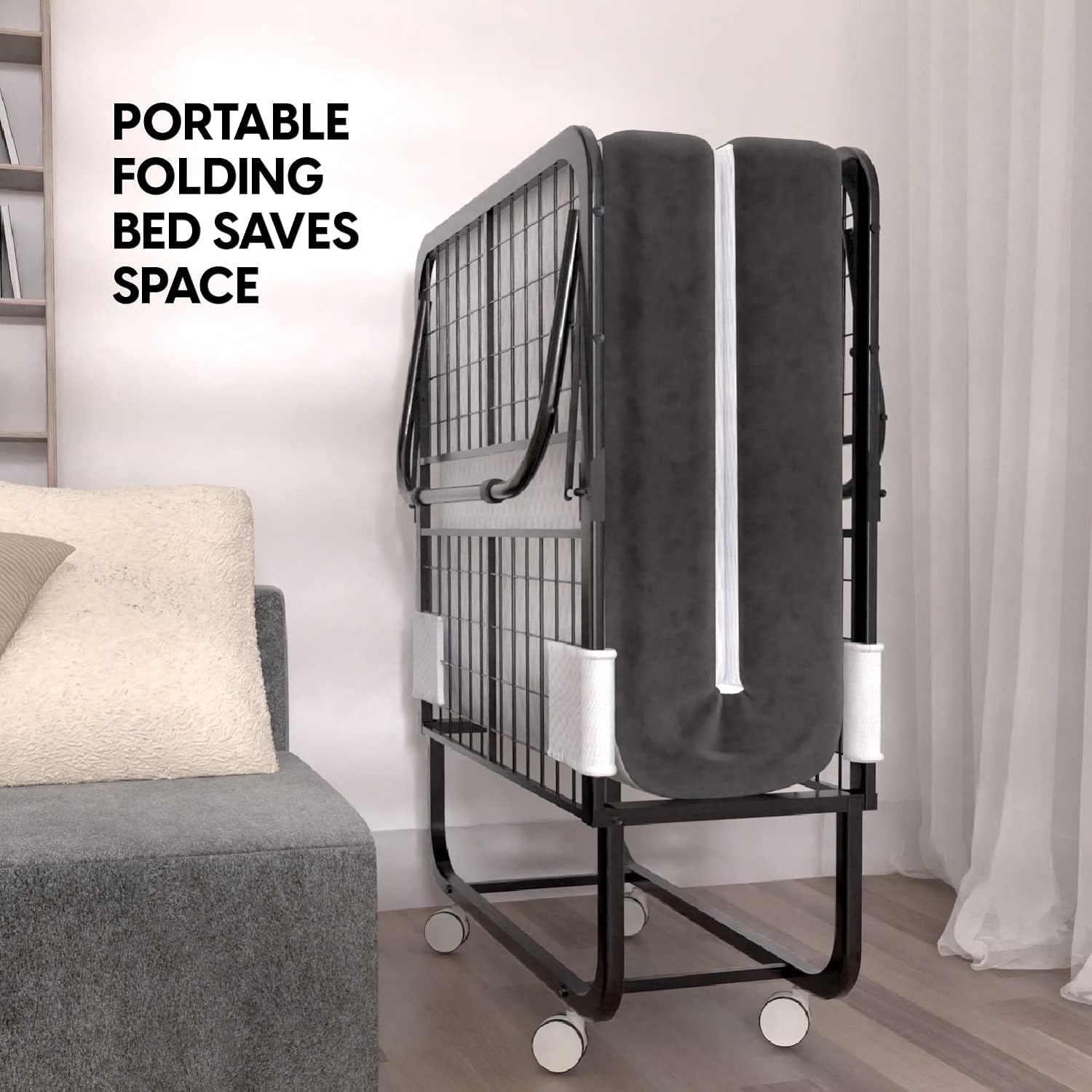 Matelas Pliant Portable Simple En Mousse - Gris - 120x60x12 Cm - Idéal Pour Invités, Camping, Dépannage