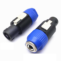 BEIXONN haute qualité 4 broches Speakon mâle à 6.35mm stéréo Jack haut-parleur connecteur de fil