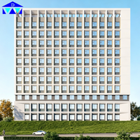 Immeuble d'appartements préfabriqués multi-étages à structure en acier résistant aux cyclones, condos côtiers préfabriqués