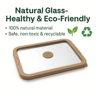 Boîte à lunch rectangulaire en acier inoxydable 1200 ml, récipient alimentaire avec couvercle en verre anti-fuite, boîte bento pour extérieur