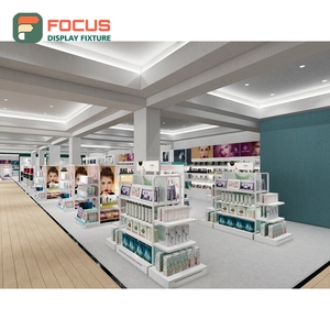 Expositor de Suelo de Materiales Mixtos para Tiendas de Marca Contemporáneas, Solución de Mobiliario para Tiendas, Diseño de Tiendas de Cosméticos - Product Image 6