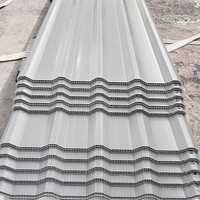 Panneau en polycarbonate coloré trapézoïdal en PVC, plaque de toiture en PVC creux