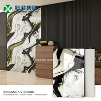 Panneaux muraux en PVC 3D effet marbre, ignifuges, modernes, luxueux, brillants, colorés et imperméables