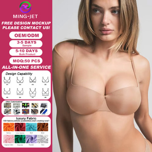 Set di Lingerie Personalizzato per Donna in Taglie Grandi - <span class=keywords><strong>Reggiseno</strong></span> Imbottito <span class=keywords><strong>Senza</strong></span> Cuciture - Comodo <span class=keywords><strong>Reggiseno</strong></span> <span class=keywords><strong>Senza</strong></span> <span class=keywords><strong>Ferretto</strong></span> in Tinta Unita - Product Image 1