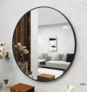 Gran oferta, espejo de pared de Metal de aluminio pequeño de 50cm <span class=keywords><strong>para</strong></span> sala de estar, espejo de maquillaje de cristal de estilo moderno personalizado - Product Image 5