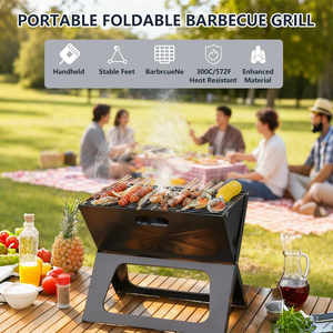 <span class=keywords><strong>Barbecue</strong></span> Elettrico Portatile Pieghevole in Acciaio Inox Fire Sense per Campeggio, Viaggi, Picnic, Giardino e Spiaggia - Product Image 3