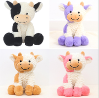 Peluche de vache mignonne et moelleuse, jouet en peluche doux pour enfants, cadeau idéal pour les anniversaires et les fêtes