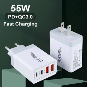 4 포트 스마트 USB 충전기 플러그 PD 20W TYPE-C 55W 고속 충전기 EU 영국 AU 미국 벽 충전 블록 아이폰 삼성 USB-C 충전기 - Product Image 4