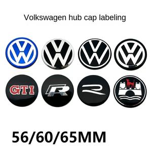 Badge noir en ABS de 56 mm pour enjoliveur de roue avec finition miroir, installation facile, compatible avec les roues de 60/65 mm - Product Image 2