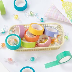 10m Assorted Multicolor Paper Washi Tape Set Bright/Pastel Decorative Adhesive <b>Journaling</b> DIY Craft Office School - Product Image 5