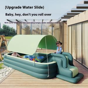 Glissière gonflable de la piscine des enfants gonflables automatiques avec la grande <span class=keywords><strong>pataugeoire</strong></span> de couverture - Product Image 3