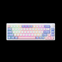 Clavier mécanique de jeu ZA68 à 68 touches, 60 %, anti-ghosting, échangeable à chaud, interrupteurs verts, tri-mode, personnalisable