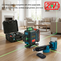 Niveau laser vert rotatif 360° Biyoti BYT-4D23LL à 16 lignes, auto-nivelant, outils professionnels pour la pose de carreaux de sol et de mur, et le plafonnage