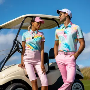 T-shirts de golf unis décontractés pour hommes Polo à manches courtes en polyester pour hommes T-shirts polo personnalisés avec logo