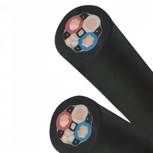 MC 3x16 + 1x4 + 3x2.5mm2 Cable de mina de carbón Resistente al aceite Ignífugo Resistente a la corrosión Cable de minería revestido de goma flexible - Product Image 2