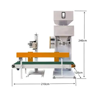 Mutil-Spezifikation vertikale Verpackung groß 50 kg/Beutel Getreide Bohnen sojabohnen Kuchen Tiernahrungsverpackungsmaschine mit Versiegelungsmaschine