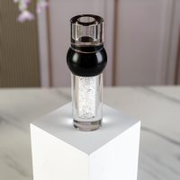 Porte-bougie en cristal noir à base étagée, plateau pyramidal bicolore, décoration moderne pour la maison, table à manger