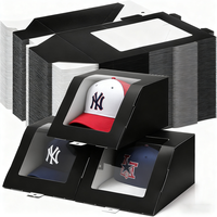 Boîte à casquette pliable de luxe avec logo personnalisé, emballage en papier rigide pour le rangement des casquettes de baseball, vente en gros