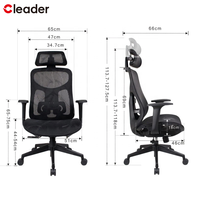 Chaise de bureau ergonomique de luxe moderne et confortable à dossier haut en maille avec siège réglable en hauteur pour usage domestique ou professionnel
