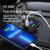 Chargeur de voiture double USB C et charge rapide QC3.0 USB 4 ports, prise USB 12V-24V pour bateau, marine, moto, camping-car, camion