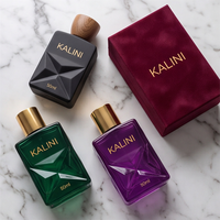 Flacon de parfum arabe Attar de luxe 50 ml en verre carré vide, avec base lourde et emballage personnalisé, livraison rapide