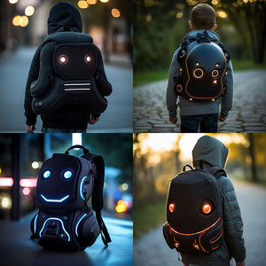 Custom Glow <b>Backpack</b> For Kids Lightweight Waterproof Daypack With Light Up Design For Hiking School Outdoor Use - Product Image 5