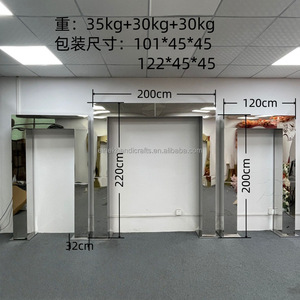 Nuova Cornice per Sfondo Matrimoniale in Acciaio Inox, Colonna Quadrata Dorata per Cerimonie all'Aperto - Product Image 5