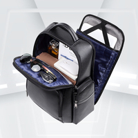 Sac à dos pour ordinateur portable imperméable à grande capacité, tendance, vente chaude, avec port de charge USB, sac à dos de voyage en cuir véritable pour affaires