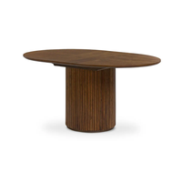Table à manger extensible moderne en MDF de qualité supérieure, avec base côtelée, pour la maison et l'hôtel – Direct Usine