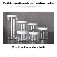 Bouteille en plastique PET à bouchon blanc de 83 grammes, 500 ml, distributeur d'échantillons cosmétiques, crème, poudre, sous-bouteille, vente en gros disponible