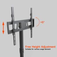 Soporte Móvil para TV AUKI, Moderno y Resistente, con Ruedas Giratorias, para Pantallas LED/LCD de 32-55 Pulgadas, Altura Ajustable, Marco de Acero, VESA Máximo 400x400, para el Hogar