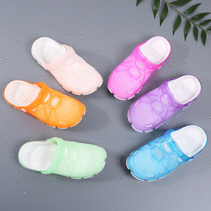 Women Summer Breathable PVC <b>Clogs</b> Open Toe EVA Sole Beach Garden Shoes Light Weight Outdoor Sandals - Product Image 1