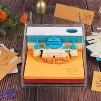 Bloc notes 3D château en Cube poudlard, calendrier personnalisé, nouveaux Style, bloc-notes, personnalisé, 1 pièce