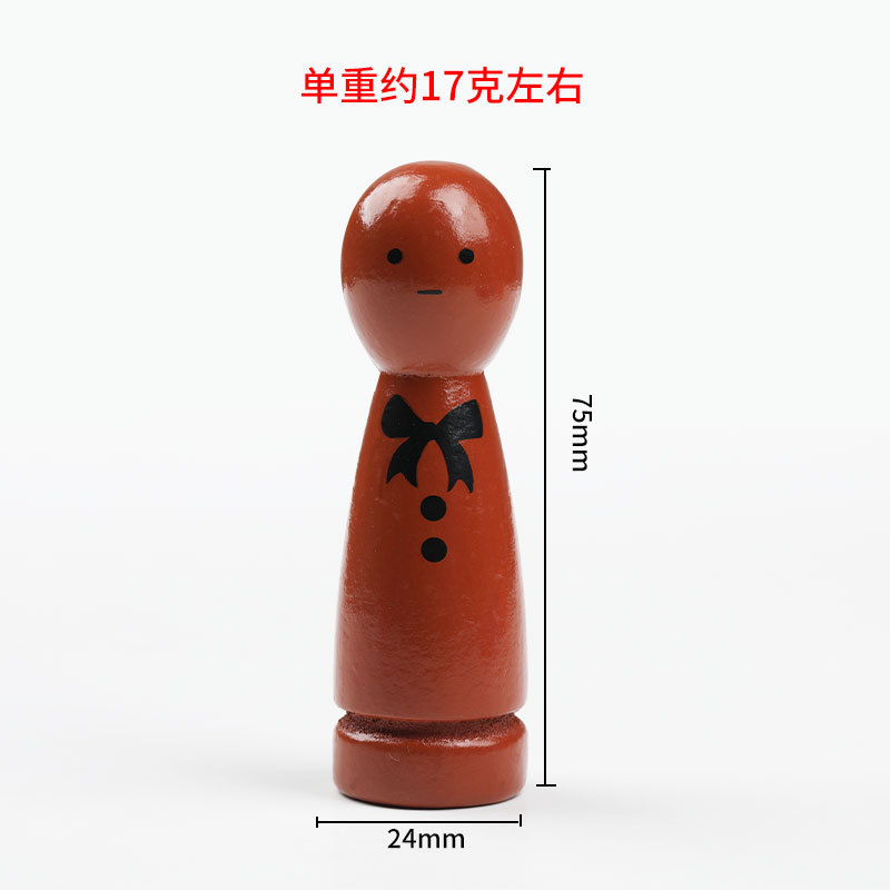 Figurine en bois imprimé noeud rainuré
