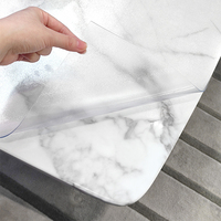Nappe en PVC transparent mat de 1,5 mm, imperméable et anti-taches, transparente pour la fabrication de housses de table DIY, table à manger