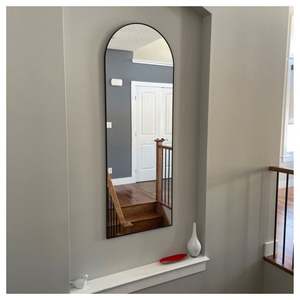 2025 Trending Gold Aluminum <b>Full</b>-<b>Length</b> Dressing <b>Mirror</b> High Quality Thickened <b>Black</b> Glass Rustic Decorative Style Custom Living - Product Image 4