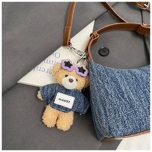 <span class=keywords><strong>Borsa</strong></span> a <span class=keywords><strong>Tracolla</strong></span> in Denim Ispirata al Vintage con Motivo Orso, <span class=keywords><strong>Borsa</strong></span> Casual da Donna con <span class=keywords><strong>Tracolla</strong></span> Staccabile, Stile Hobo - Product Image 5