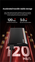 Think Plus UD100 Hard Disk seluler, transmisi kecepatan tinggi 2.5 inci USB 3.0 1TB/2TB/3TB anti-magnetik dan anti-seismik