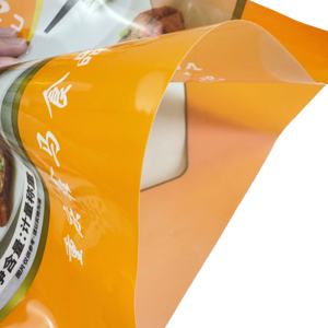 Bolsa de envasado de Mylar de plástico para alimentos prefabricada personalizada con logotipo y ventana, bolsa de vacío de sellado de tres lados <span class=keywords><strong>mate</strong></span> resistente a bajas temperaturas - Product Image 4