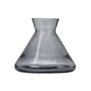Wholesale transparent glass conical bottle reed diffuser empty glass bottle for 200ml essential oil