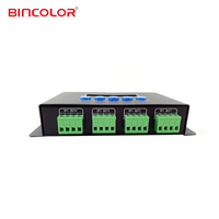 Bincolor BC-204 4端口Artnet至SPI/DMX转换器2720像素支持各种发光二极管驱动IC以太网像素灯控制器