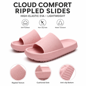 Ciabatte EVA con Motivo Stampato POD 2026, Fabbrica Certificata BSCI e REACH, Logo Personalizzato, Etichetta Privata, Pantofole a Righe Zebrate per Uomo e Donna - Product Image 3