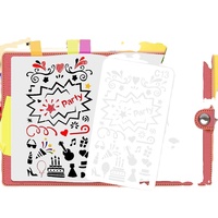 Pochoir Bullet Journal DIY en PET blanc pour scrapbooking et peinture de planificateur