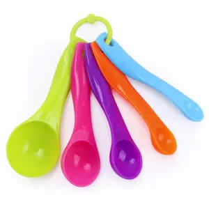 Ensemble de 5 cuillères à mesurer, outils de cuisson de gâteaux multifonctionnel, plastique créatif et coloré