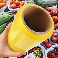 Rollo Jumbo de PVC antivaho, película elástica, envoltura adhesiva suave para embalaje de alimentos, para champiñones, aperitivos de Chocolate, azúcar, leche, a prueba de humedad